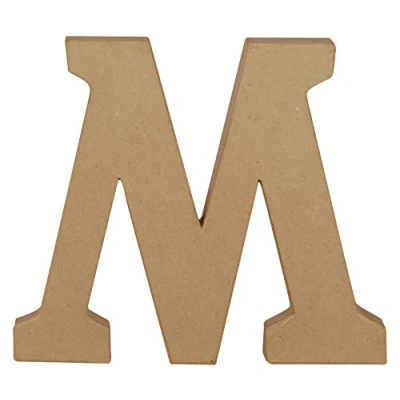 Afbeelding van Décopatch AC864C een houder van bruin papier maché, 23,7 x 2,5 20 cm, hoofdletter M