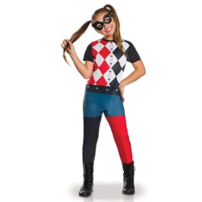 Afbeelding van Klassiek Harley Quinn kostuum voor meisjes 5/6 jaar