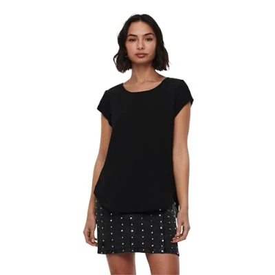 Image de tee shirt manches courtes Only Vic black mc l Noir taille : 36 réf 25722