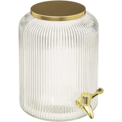 Afbeelding van Secret de Gourmet Drankdispenser 5L goudkleurig kraantje sapdispenser
