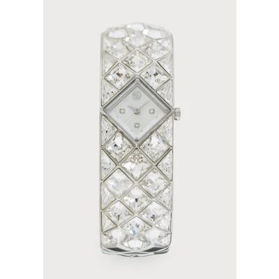 Afbeelding van Swarovski Curiosa Bangle Watch Horloge silvercoloured, Dames, Maat: One Size, Silver coloured