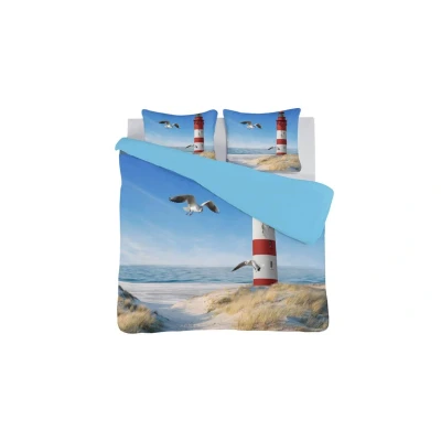 Afbeelding van Dekbedovertrek 2 Persoons 200x200 Senzai Microvezel Blauw