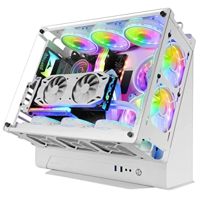 Afbeelding van Mars Gaming MCB wit, pc behuizing ATX XL, Custom Premium Edition, Modulair frame dubbele kamer