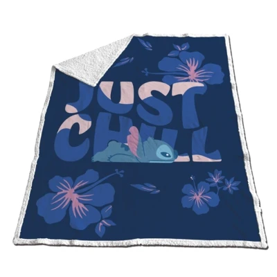 Afbeelding van Disney Lilo &amp; Stitch Sherpa Fleeceplaid, Just Chill 130 x 170 cm Polyester/fleece