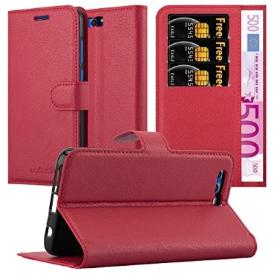Afbeelding van Cadorabo Hoesje geschikt voor Honor 9 in KARMIJN ROOD Beschermhoes met magnetische sluiting, standfunctie en kaartvakje Book Case Cover Etui
