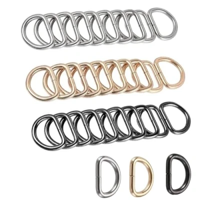 Afbeelding van JJiaoLinin D ringgespen, 30 stuks metalen ringen, niet gelast metaal, sluitring, voor handtas, rugzak, karabijnhaak, halsband huisdieren,