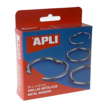 Afbeelding van APLI 453 metalen ringen, diameter 32 mm, 20 stuks