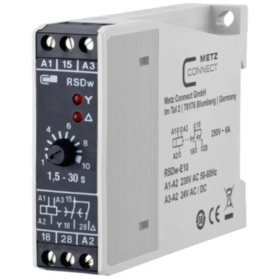 Afbeelding van Metz Connect 11016141280417 RSDw E10 Ster driehoek relais 230 V/AC 1 stuk(s) 1x wisselcontact