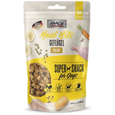 Afbeelding van 6x 120g MAC&#039;s Dog Meat Bits Gevogelte Hondensnacks