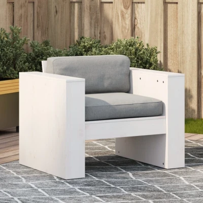 Afbeelding van Tuinbank 79x60x62 cm massief grenenhout wit