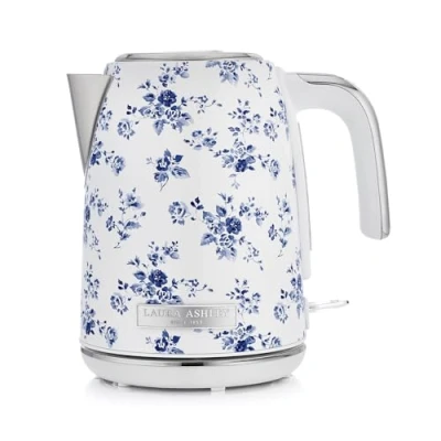 Afbeelding van VQ Laura Ashley Elektrische waterkoker, draadloos, met Chinese print, roze, 1,7 liter, 3 kW, snel koken, oververhittingsbeveiliging en temperatuurweergave