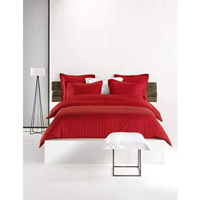 Afbeelding van De Witte Lietaer Dekbedovertrek Katoen Satijn Zygo Tweepersoons 200 x 220 cm Rood