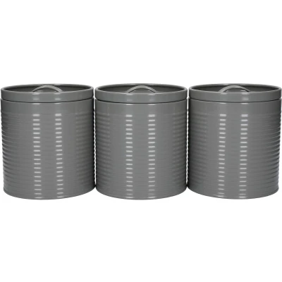 Afbeelding van KitchenCraft Voorraadbussen, Set van 3 Stuks, 1 L, Grijs KitchenCr