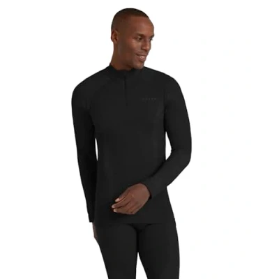 Afbeelding van FALKE ergonomic wool tech rits O hals longsleeve thermoshirt zwart XXL