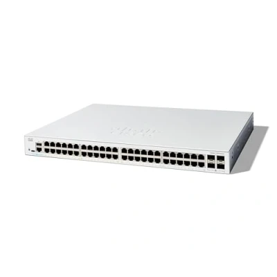 Image de Cisco Catalyst 1300 48T 4X Commutateur C3 Géré 48 x 10/100/1000Base T + 4 10 Gigabit SFP+ Montable sur rack