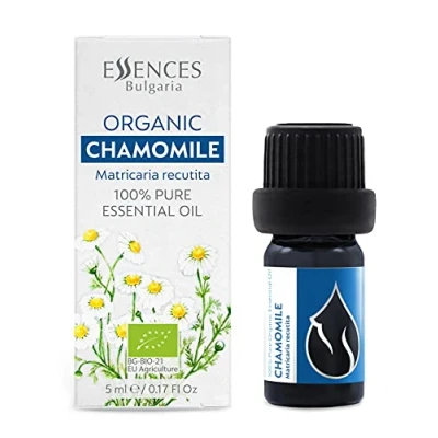 Afbeelding van Essences Bulgaria Biologische etherische kamilleolie blauw 5 ml Matricaria recutita 100% zuiver en natuurlijk onverdund therapeutische kwaliteit familieboerderij stoomgedestilleerd