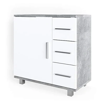 Afbeelding van Vicco Wastafelonderkast Ilias, Beton/Beton, 60 x cm