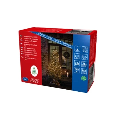 Afbeelding van Konst Smide kerstboomverlichting 270 LEDs 6/12 strengen warm wit binnen en buiten