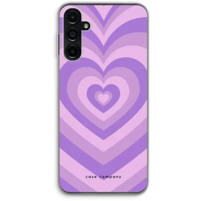 Afbeelding van Case Company® hoesje geschikt voor Samsung Galaxy A14 Hart Paars Soft Cover Telefoonhoesje Bescherming aan alle Kanten en Schermrand