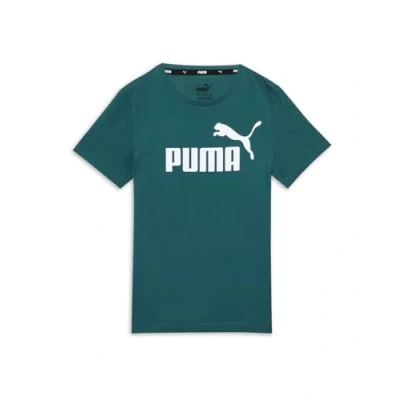 Afbeelding van Puma LOGO TEE Unisex Tshirt print voor kinderen, Maat: 110, Cold green