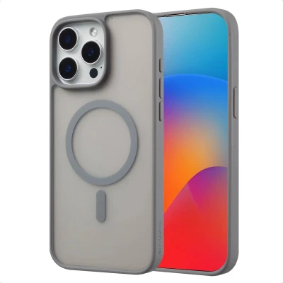 Afbeelding van imoshion Hoesje Geschikt voor iPhone 15 Pro Max Color Guard Backcover MagSafe Grijs
