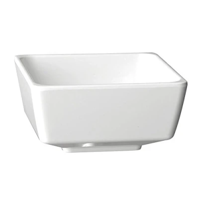 Afbeelding van Float melamine vierkante kom wit 9cm