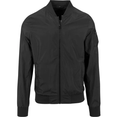 Afbeelding van Build your Brand Nylon Bomber Jacket BY045 Black