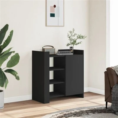 Image de vidaXL Buffet noir 73,5x35x75 cm bois d&#039;ingénierie848403