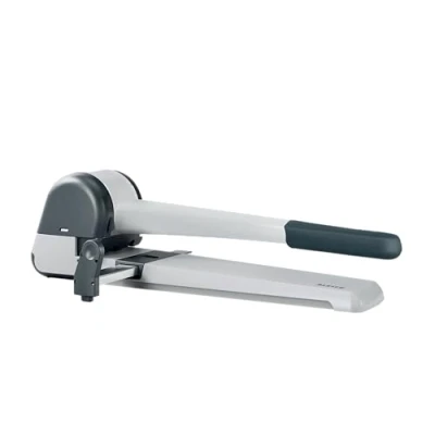 Afbeelding van Leitz Super perforator, groot werk en moeiteloos, capaciteit 250 vellen, zilver, metaal, geleidingsliniaal met markeringen, Heavy Duty, 51820084