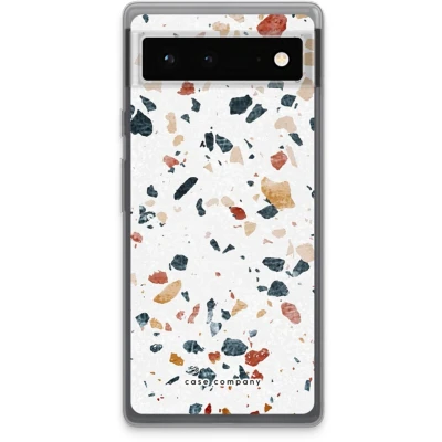 Afbeelding van Case Company® hoesje geschikt voor Google Pixel 6 Terrazzo N4 Soft Cover Telefoonhoesje Bescherming aan alle Kanten en Schermrand