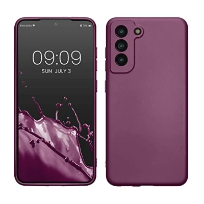 Afbeelding van kwmobile telefoonhoesje geschikt voor Samsung Galaxy S21 FE Hoesje smartphone Back cover in metallic lila