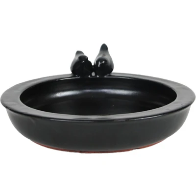 Afbeelding van Best For Birds Vogelbad Keramiek Rond Drinkbak 31x33x11 cm Grijs Blauw