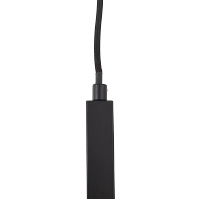 Afbeelding van Lucande hanglamp Lysias, zwart, metaal, lengte 120cm