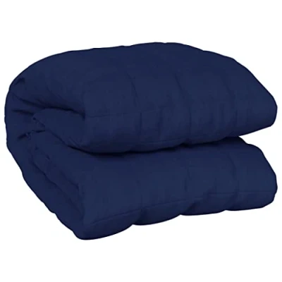 Afbeelding van vidaXL Verzwaringsdeken, blauw, 150 x 200 cm, 7 kg, stof