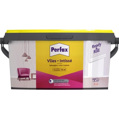 Afbeelding van Perfax Ready&amp;Roll Behanglijm Vlies 2.25 kg Vliesbehang Behangplaksel Transparant Alle ondergronden