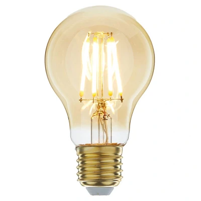 Afbeelding van Zigbee E27 led lamp, filament bulb (A60), Touchlink, Dimbaar, 2200K/Flame lichtkleur (extra warm licht), Amber glas, 5W