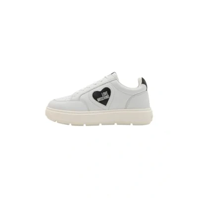 Afbeelding van Love Moschino BOLD Sneakers laag, Dames, Maat: 39, Bianco/nero Kalfsleer