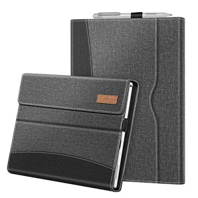 Afbeelding van Fintie Case voor Surface Pro 7 / 6 5 4 3, Multi Kijkhoek Kunstleren Beschermhoes met Documentsleuven, Compatibel Het Type Cover Toetsenbord, (*Grijs)