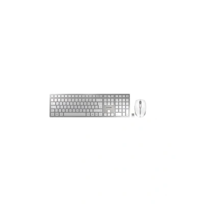 Image de CHERRY DW 9100 SLIM Ensemble clavier et souris sans fil 2.4 GHz, Bluetooth 4.2 QWERTZ Allemand blanc/argent
