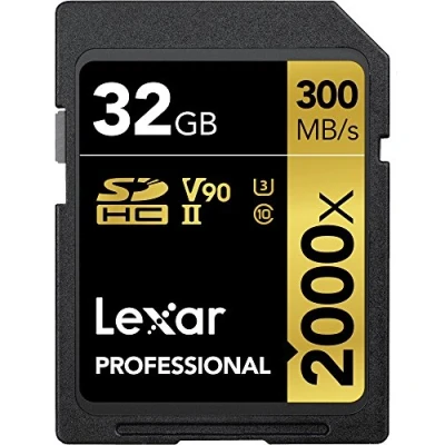Afbeelding van Lexar LSD2000032G BNNAG, Professionele 2000x 32 GB UHS II SD Kaart Readerless Tot 300MB/s Lezen voor DSLR Camera, Cinema Grade Video Camcorders