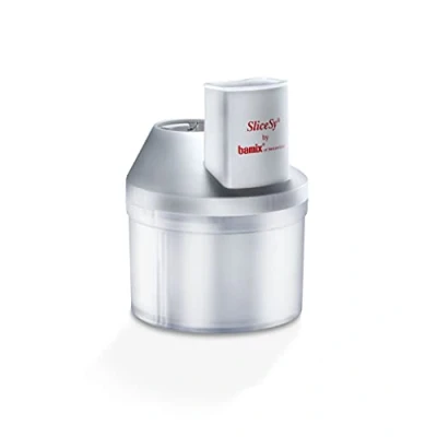 Afbeelding van Bamix SliceSy Keukenmachine Voor Staafmixer Grijs Met 6 Accessoires