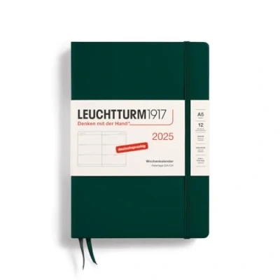 Afbeelding van LEUCHTTURM1917 370546 Weekplanner 2025, middelgroot (A5), bosgroen, Duits