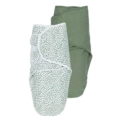 Afbeelding van Meyco Baby Cheetah/Uni swaddlemeyco inbakerdoek 2 pack forest green 0 3 maanden