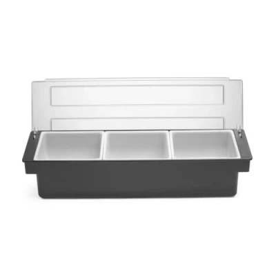 Afbeelding van BarUp Bar Garneerunit met 3 Bakjes Cocktail Ingrediëntenbak 48x15x(H)10cm