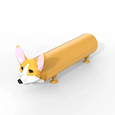Image de Batterie externe pour smartphone MOB Power Pets Corgi 4800 mAh Blanc et Jaune