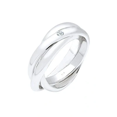 Afbeelding van Elli Ring silvercoloured, Dames, Maat: 56, Silver coloured
