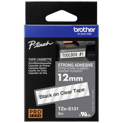 Afbeelding van Brother TZe S131 Tape Zwart op transparant (12 mm)