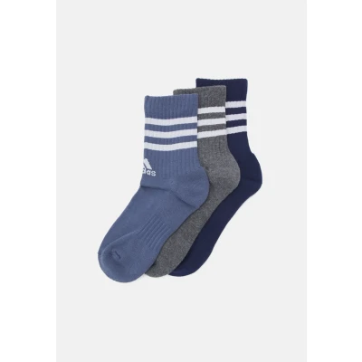 Afbeelding van adidas Performance 3 Stripes Cushioned Unisex PACK Sportsokken, Maat: 43 45, Legend ink/preloved ink/dark grey heather