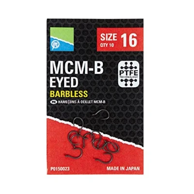 Afbeelding van Preston MCM B Eyed Barbless (10 pcs) Maat : 8