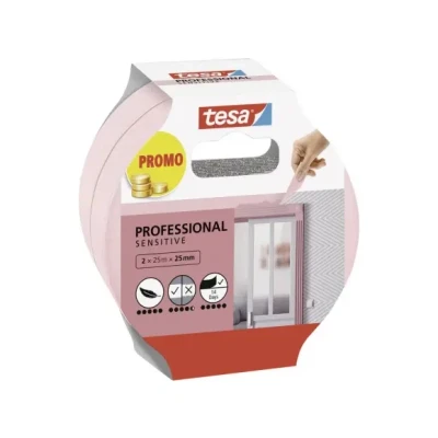 Afbeelding van tesa Professional Sensitive 56267 00000 01 Schilderstape Roze (l x b) 50 m 25 mm 2 stuk(s)